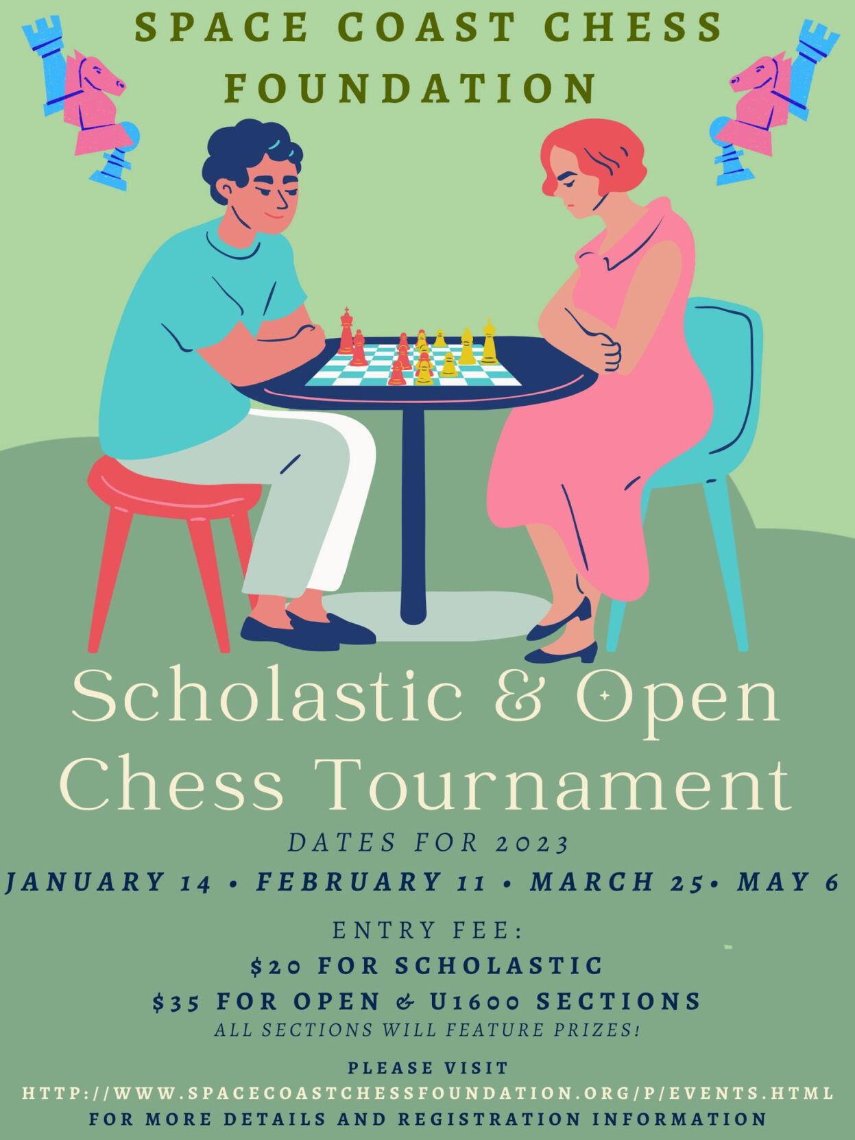 Scholastic and Open Chess Tournament, Calendar